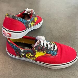 VANS Marvel Era Iron Man Avengers Disney Red Sneaker Mens 8 RARE shoes collector